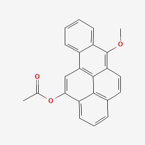 molecular formula C23H16O3 B15440856 Benzo(a)pyren-12-ol, 6-methoxy-, acetate CAS No. 74192-54-4