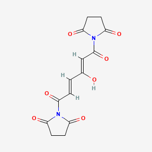 molecular formula C14H12N2O7 B15440911 Disuccinimidyl beta-hydromuconate CAS No. 72200-46-5