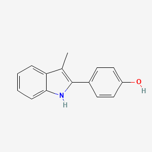molecular formula C15H13NO B15440953 4-(3-Methyl-1H-indol-2-yl)phenol CAS No. 69181-53-9