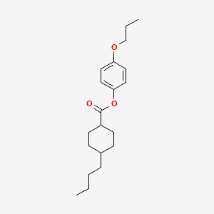 molecular formula C20H30O3 B15440979 Cyclohexanecarboxylic acid, 4-butyl-, 4-propoxyphenyl ester CAS No. 67589-48-4