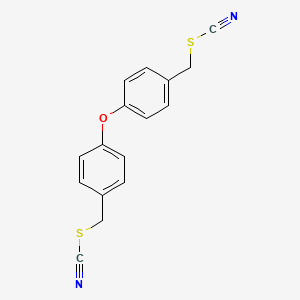molecular formula C16H12N2OS2 B15440981 Ether, bis(4,4'-thiocyanatomethylphenyl) CAS No. 73927-57-8