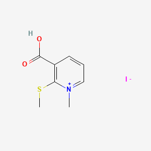 molecular formula C8H10INO2S B15440996 Pyridinium, 3-carboxy-1-methyl-2-(methylthio)-, iodide CAS No. 74451-12-0