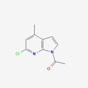 molecular formula C10H9ClN2O B15441134 Ethanone, 1-(6-chloro-4-methyl-1H-pyrrolo[2,3-b]pyridin-1-yl)- 