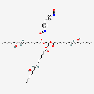 molecular formula C72H114N2O11 B15441321 2,3-bis[[(E)-12-hydroxyoctadec-9-enoyl]oxy]propyl (E)-12-hydroxyoctadec-9-enoate;1-isocyanato-4-[(4-isocyanatophenyl)methyl]benzene CAS No. 68170-35-4