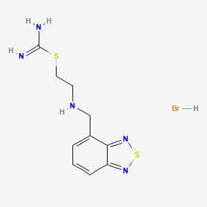 molecular formula C10H14BrN5S2 B15441382 Pseudourea, 2-(2-((2,1,3-benzothia(S(sup IV))diazol-4-yl)methylamino)ethyl)-2-thio-, hydrobromide CAS No. 71605-58-8