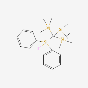 molecular formula C22H37ISi4 B15441419 Silane, [(iododiphenylsilyl)methylidyne]tris[trimethyl- CAS No. 68260-16-2