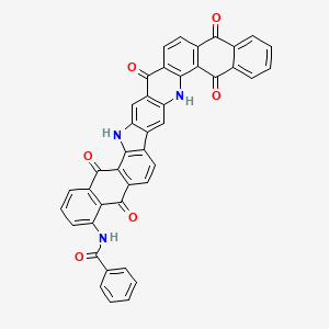 molecular formula C42H21N3O6 B15441467 N-(8,15,22,27,34-pentaoxo-18,37-diazanonacyclo[19.16.0.03,19.04,17.07,16.09,14.023,36.026,35.028,33]heptatriaconta-1(21),2,4(17),5,7(16),9(14),10,12,19,23(36),24,26(35),28,30,32-pentadecaen-10-yl)benzamide CAS No. 72138-95-5
