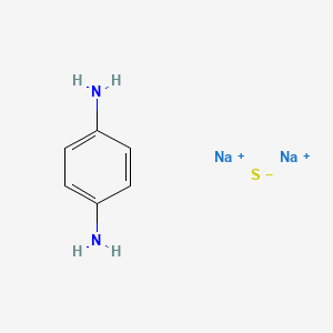 molecular formula C6H8N2Na2S B15441486 Disodium;benzene-1,4-diamine;sulfide 
