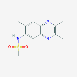 molecular formula C12H15N3O2S B15441550 N-(2,3,7-Trimethylquinoxalin-6-yl)methanesulfonamide CAS No. 65833-78-5