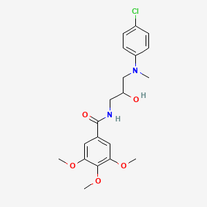 molecular formula C20H25ClN2O5 B15441582 N-(3-((4-Chlorophenyl)methylamino)-2-hydroxypropyl)-3,4,5-trimethoxybenzamide CAS No. 73571-91-2