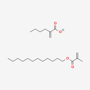 molecular formula C23H42O4 B15441588 Dodecyl 2-methylprop-2-enoate;2-methylidenehexanoic acid CAS No. 73018-97-0