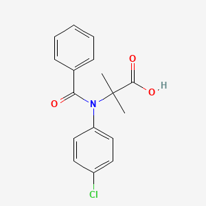 molecular formula C17H16ClNO3 B15441617 N-Benzoyl-N-(4-chlorophenyl)-2-methylalanine CAS No. 65937-34-0