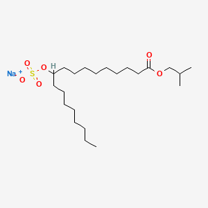 molecular formula C22H43NaO6S B15441638 Sodium isobutyl 10-(sulfooxy)stearate CAS No. 67859-39-6