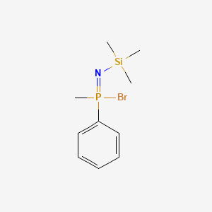 molecular formula C10H17BrNPSi B15441668 Phosphinimidic bromide, P-methyl-P-phenyl-N-(trimethylsilyl)- CAS No. 73296-39-6