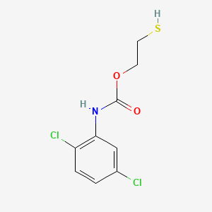 molecular formula C9H9Cl2NO2S B15441707 Carbanilic acid, 2,5-dichloro-, 2-mercaptoethyl ester CAS No. 73623-07-1