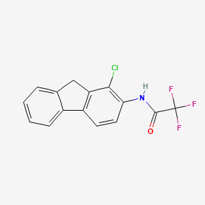 molecular formula C15H9ClF3NO B15441717 Acetamide, N-(chlorofluoren-2-YL)-2,2,2-trifluoro- CAS No. 73664-22-9