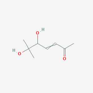 molecular formula C8H14O3 B15441723 5,6-Dihydroxy-6-methylhept-3-en-2-one CAS No. 73301-57-2