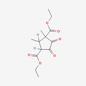 molecular formula C13H18O6 B15441730 1,3-Cyclopentanedicarboxylic acid, 1,2-dimethyl-4,5-dioxo-, diethyl ester CAS No. 72894-17-8