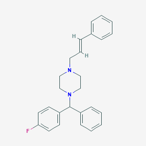molecular formula C26H27FN2 B154418 1-[(4-fluorophenyl)-phenylmethyl]-4-[(E)-3-phenylprop-2-enyl]piperazine CAS No. 39245-25-5