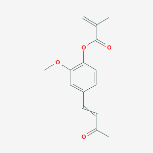 molecular formula C15H16O4 B15441811 2-Methoxy-4-(3-oxobut-1-en-1-yl)phenyl 2-methylprop-2-enoate CAS No. 66822-55-7
