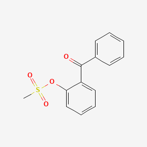 molecular formula C14H12O4S B15441850 Methanone, [2-[(methylsulfonyl)oxy]phenyl]phenyl- CAS No. 73589-98-7