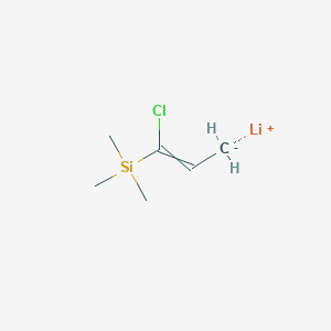 molecular formula C6H12ClLiSi B15441922 lithium;1-chloroprop-1-enyl(trimethyl)silane CAS No. 67771-44-2