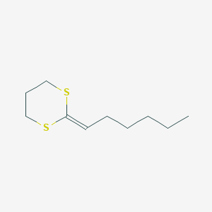 molecular formula C10H18S2 B15441943 2-Hexylidene-1,3-dithiane CAS No. 73798-32-0