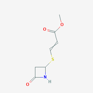 molecular formula C7H9NO3S B15441950 Methyl 3-[(4-oxoazetidin-2-yl)sulfanyl]prop-2-enoate CAS No. 69077-85-6