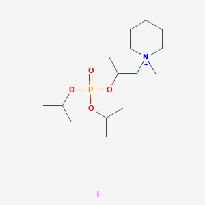 molecular formula C15H33INO4P B15441977 Piperidinium, 1-(2-hydroxypropyl)-1-methyl-, iodide, diisopropylphosphorate CAS No. 73771-93-4