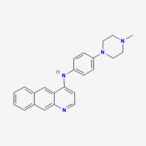 molecular formula C24H24N4 B15442021 N-(4-(4-Methyl-1-piperazinyl)phenyl)benzo(g)quinolin-4-amine CAS No. 72410-89-0