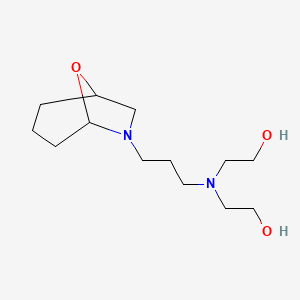 molecular formula C13H26N2O3 B15442025 6-(3-(Bis(2-hydroxyethyl)amino)propyl)-8-oxa-6-azabicyclo(3.2.1)octane CAS No. 73805-95-5