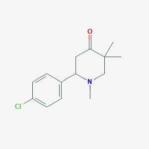 molecular formula C14H18ClNO B15442046 2-(4-Chlorophenyl)-1,5,5-trimethylpiperidin-4-one CAS No. 72189-33-4