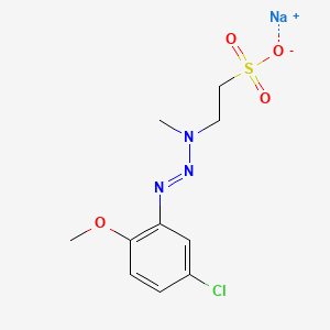 molecular formula C10H13ClN3NaO4S B15442133 Ethanesulfonic acid, 2-[3-(5-chloro-2-methoxyphenyl)-1-methyl-2-triazenyl]-, sodium salt CAS No. 67599-11-5
