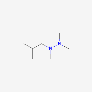 molecular formula C7H18N2 B15442320 Hydrazine, isobutyl trimethyl- CAS No. 68970-04-7