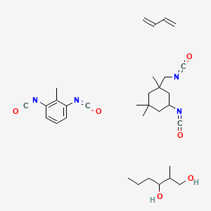 molecular formula C32H46N4O6 B15442351 Buta-1,3-diene;1,3-diisocyanato-2-methylbenzene;5-isocyanato-1-(isocyanatomethyl)-1,3,3-trimethylcyclohexane;2-methylhexane-1,3-diol CAS No. 66072-22-8