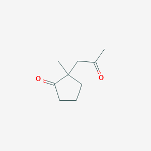 molecular formula C9H14O2 B15442379 2-Methyl-2-(2-oxopropyl)cyclopentan-1-one CAS No. 72312-15-3