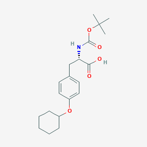 molecular formula C20H29NO5 B15442465 L-Tyrosine, O-cyclohexyl-N-[(1,1-dimethylethoxy)carbonyl]- CAS No. 67521-57-7