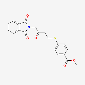 molecular formula C20H17NO5S B15442467 Methyl 4-{[4-(1,3-dioxo-1,3-dihydro-2H-isoindol-2-yl)-3-oxobutyl]sulfanyl}benzoate CAS No. 67425-98-3