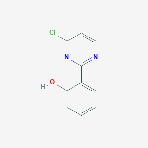 molecular formula C10H7ClN2O B15442475 4-Chloro-2-(2-hydroxyphenyl)pyrimidine CAS No. 71659-35-3