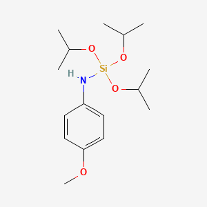molecular formula C16H29NO4Si B15442681 N-(4-Methoxyphenyl)-1,1,1-tris[(propan-2-yl)oxy]silanamine CAS No. 69957-58-0
