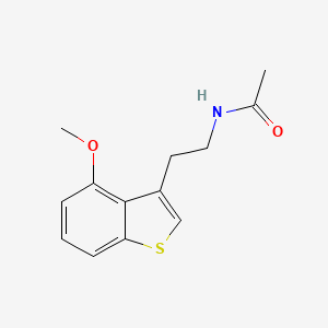 molecular formula C13H15NO2S B15442824 N-[2-(4-Methoxy-1-benzothiophen-3-yl)ethyl]acetamide CAS No. 69845-45-0