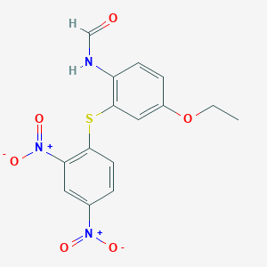 molecular formula C15H13N3O6S B15442843 N-{2-[(2,4-Dinitrophenyl)sulfanyl]-4-ethoxyphenyl}formamide CAS No. 72701-23-6