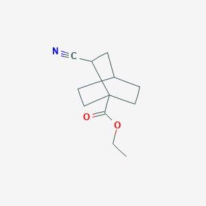 molecular formula C12H17NO2 B15442877 Ethyl 2-cyanobicyclo[2.2.2]octane-1-carboxylate CAS No. 72764-27-3