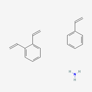 molecular formula C18H21N B15442884 Azane;1,2-bis(ethenyl)benzene;styrene 