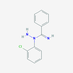 molecular formula C13H12ClN3 B15442999 N-(2-Chlorophenyl)benzenecarboximidohydrazide CAS No. 65417-61-0