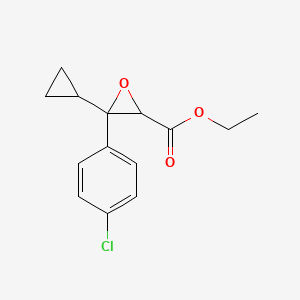 molecular formula C14H15ClO3 B15443001 Ethyl 3-(4-chlorophenyl)-3-cyclopropyloxirane-2-carboxylate CAS No. 65362-97-2