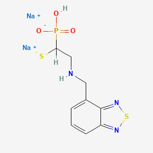 molecular formula C9H10N3Na2O3PS2 B15443009 Disodium;[2-(2,1,3-benzothiadiazol-4-ylmethylamino)-1-sulfidoethyl]-hydroxyphosphinate CAS No. 71605-61-3