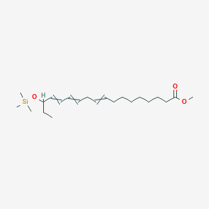 molecular formula C22H40O3Si B15443010 Methyl 16-[(trimethylsilyl)oxy]octadeca-9,12,14-trienoate CAS No. 66004-51-1