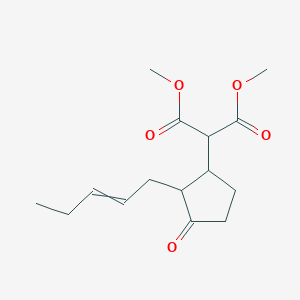 molecular formula C15H22O5 B15443058 Dimethyl [3-oxo-2-(pent-2-en-1-yl)cyclopentyl]propanedioate CAS No. 66333-04-8
