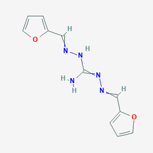 molecular formula C11H11N5O2 B15443122 Carbonimidic dihydrazide, bis(2-furanylmethylene)- CAS No. 72463-22-0